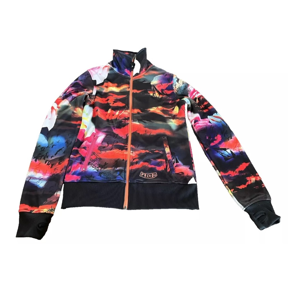 Rare Volcom Women’s Madrid Full Zip Mock Neck Snowboard B4BC Jacket Light medium